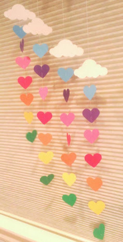 Cloud Garland, Construction Paper Crafts, Valentine's Day Crafts For Kids, Spring Crafts For Kids, Summer Crafts For Kids, Rainbow Birthday Party, Rainbow Crafts, Mothers Day Crafts For Kids, Rainbow Cloud