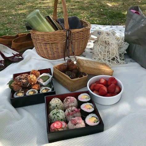 art 🎨 on Twitter: "sushi picnics… " Picnic Inspiration, The Picnic, Picnic Date, Picnic Food, Picnic Foods, A Picnic, Comfort Foods, Puddings, Pretty Food