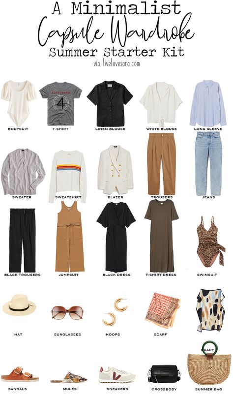 If you are looking to build a minimalist capsule wardrobe for summer then this post might be help to guide you in the right direction. First let's start with the capsule wardrobe building basics. Summer Starter, Wardrobe Minimalist, Minimalist Moda, Capsule Wardrobe Minimalist, Beach Styles, Minimal Wardrobe, Capsule Wardrobe Outfits, Fashion Capsule Wardrobe, Travel Capsule