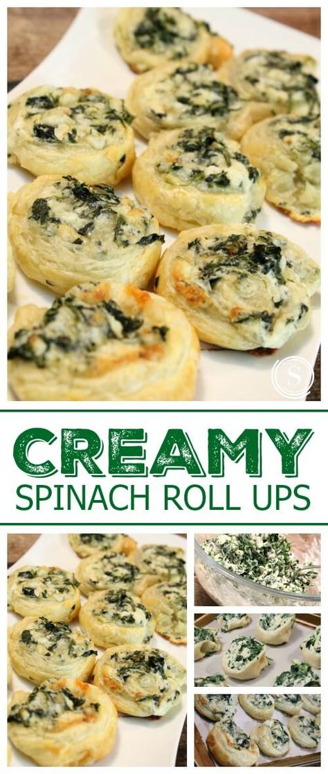 Creamy Spinach Roll Ups Recipe! Creamy Spinach Bites Easy Recipe! Super Bowl Appetizer Recipe for a Bite Sized Mini Snack! Creamy Spinach Roll Ups Recipe, Superbowl Food Appetizers, Spinach Roll Ups, Spinach Bites, Spinach Rolls, Bite Size Snacks, Roll Ups Recipes, Superbowl Appetizers, Bite Size Appetizers