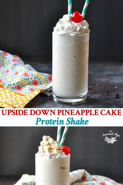 Upside Down Pineapple Cake, Pancakes Protein, Upside Down Pineapple, Apricot Smoothie, Df Recipes, Healthy Breakfast Smoothies, Protein Shake Recipes, Pineapple Upside, Pineapple Upside Down