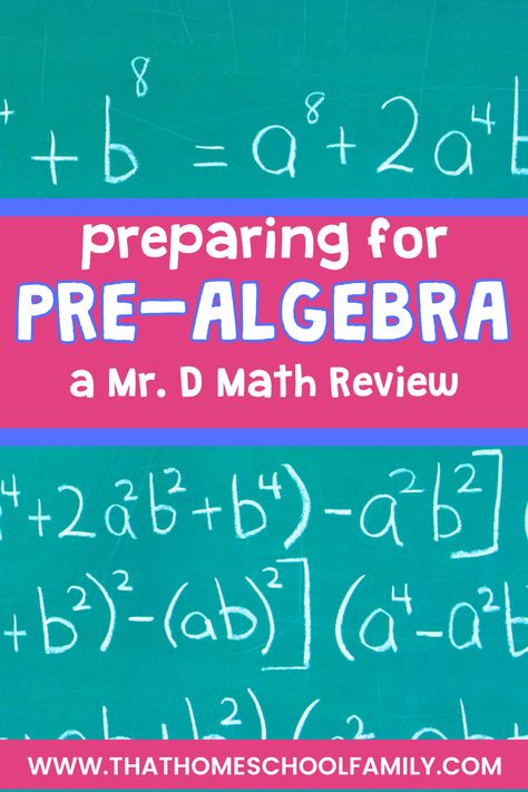 Self-Paced Success: Preparing for Pre-Algebra with Mr. D Math - That Homeschool Family Homeschool Family, Homeschool Middle School, Homeschool Board, Homeschool Tips, Pre Algebra, Homeschool Life, Seventh Grade, Homeschool Help, Math Review