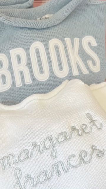 Machine Embroidered Baby Gifts, Boy Monogram Ideas, Baby Boy Monogram, Monogram Kids, Boy Monogram, First Day Of Fall, Personalized Sweater, Baby F, Chickadees