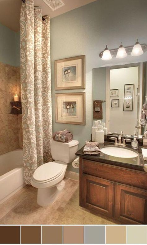 Best Bathroom Colors, Small Bathroom Colors, Bathroom Color Schemes, Beige Bathroom, Spa Like Bathroom, Bathroom Paint Colors, Small Remodel, Brown Bathroom, Ikea Hackers