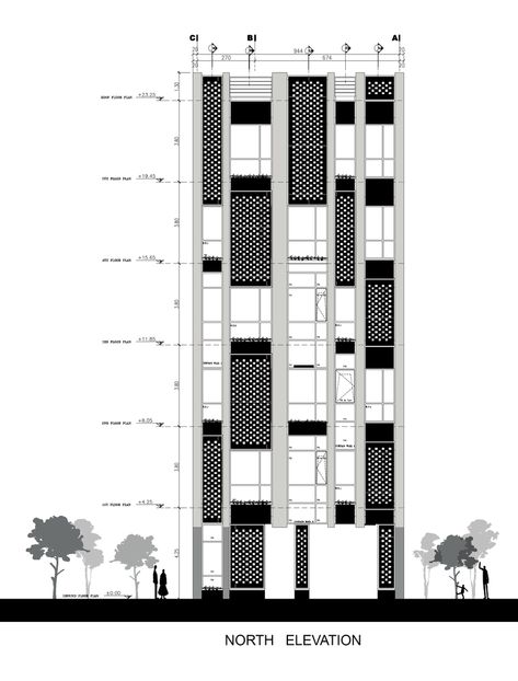 Apartment Facade, Arch Designs For Hall, Arch Designs, Small Apartment Building, Apartments Exterior, Architecture Blueprints, Architecture Elevation, Facade Architecture Design, Residential Building Design