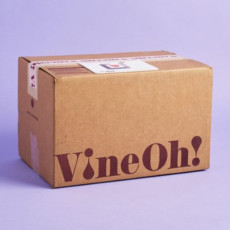 Vine Oh! is a quarterly subscription box featuring wine and women's lifestyle items. Uncork all the details by reading our review of the Fall 2019 delivery! Branded Shipping Boxes, Package Box For Delivery, Delivery Box Design, Shipping Box Design, Delivery Design, 보고서 디자인, Medical Packaging, Carton Design, Wine Subscription