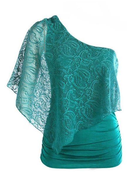 cute Lace Overlay Top, Light Sea Green, Overlay Top, One Shoulder Tops, Lace Overlay, Fashion Tops, Passion For Fashion, Diy Clothes, Style Me