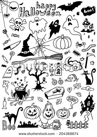 Easy Halloween Drawings, Halloween Doodles, Halloween Art Projects, Art Doodles, Doodle Tattoo, Spooky Tattoos, Doodle Inspiration, Halloween Painting, Halloween Drawings