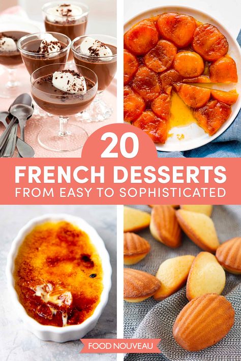 French Sweets Desserts, French Sweets Recipes, Authentic French Desserts, Easy French Dessert Recipes, French Desserts Recipes, Easy French Desserts, French Fruit Tart Recipe, Unique Dessert Recipes, Desserts To Impress