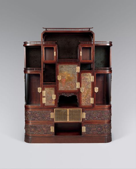 Herter Brothers | Cabinet | American | The Met Herter Brothers, Vanderbilt Houses, Japanese Victorian, Silk Textiles, Vanderbilt Mansions, Japanese Room, Japanese Landscape, Asian Design, Aesthetic Movement