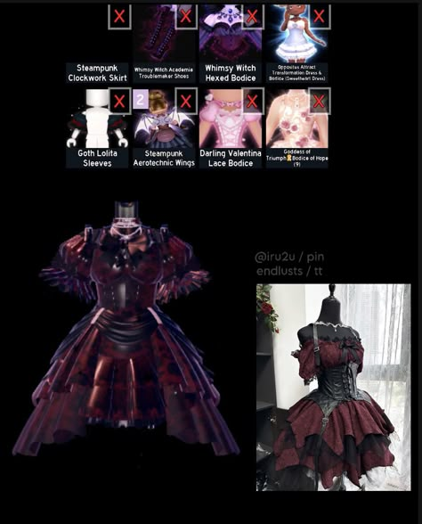 Goth Fits Royale High, Royale High Wedding Outfit, Rh Dress Combos, Sugar Dough Set Royale High, Representing Your Realm Fashion Rh, Royale High Good Vs Evil, Royale High Dress Combos, Goth Royale High Dorm, Rh Matching Fits