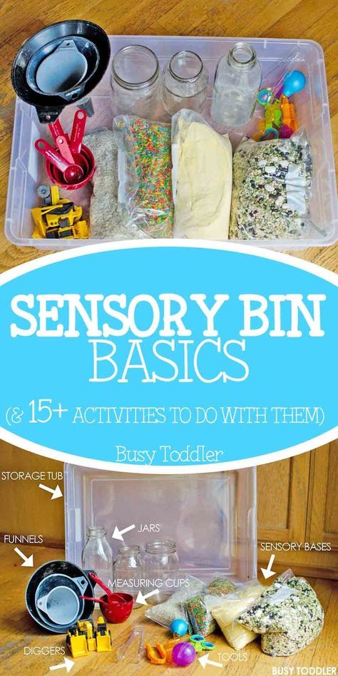 Sensory Bin Basics: What You Need to Have in your sensory kit for easy and quick toddler activities Why Are Sensory Bins Important, Sensory Bin Essentials, Clean Sensory Bins, Sensory Bin Containers, How To Make Sensory Bins, Travel Sensory Bin, Easy Sensory Bins For One Year Old, Reusable Sensory Bins, Dollar Store Sensory Bins Toddlers