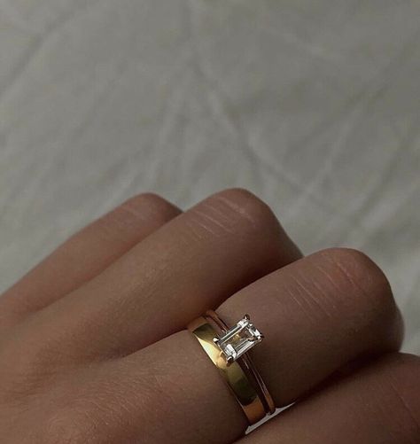 Rectangle Engagement Rings, Thick Wedding Bands, Cute Engagement Rings, Future Engagement Rings, Simple Engagement Rings, Emerald Engagement Ring Cut, Dream Engagement, Dream Engagement Rings, Band Engagement Ring