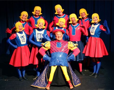 Duloc Dancers, Lord Farquaad Costume, Red Leggings Outfit, Military Jacket Outfits, Shrek Dreamworks, Shrek Jr, Shrek The Musical, Shrek Costume, Lord Farquaad