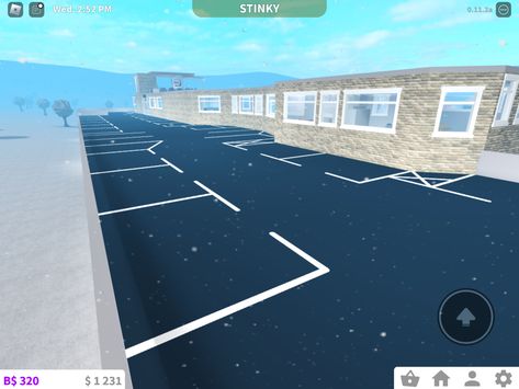 Bloxburg Parking Lot, Bloxburg Houses, Bloxburg Ideas, Parking Lot, Brie, A House, Cafe, London, Building