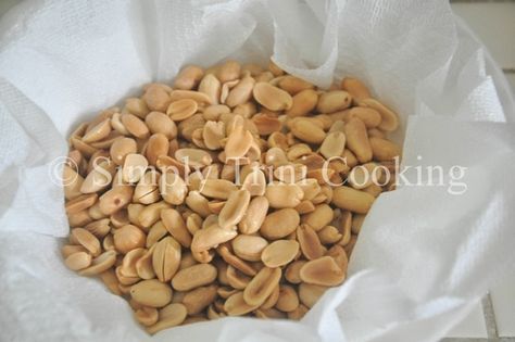 Fried Peanuts Fried Peanuts Recipe, Trinidadian Recipes, Lazy Man, Trinidad Recipes, Trini Food, Tropical Food, Peanut Recipes, Nut Recipes, Roasted Peanuts