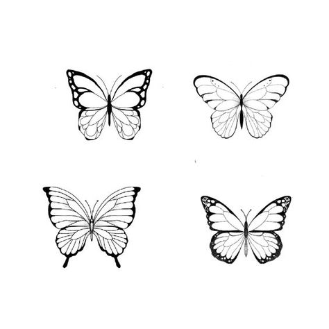 What Does a Butterfly Tattoo Mean? A Symbol of Personal Tran... Different Butterfly Tattoo Stencil, Flash Tattoo Borboleta, Give Yourself Time Tattoo, 3 Butterfly Tattoo On Arm, Butterfly Line Art Tattoo, Simplistic Butterfly Tattoo, Line Work Butterfly Tattoo, Butterfly Drawing Tattoo, Butterfly Flash Tattoo