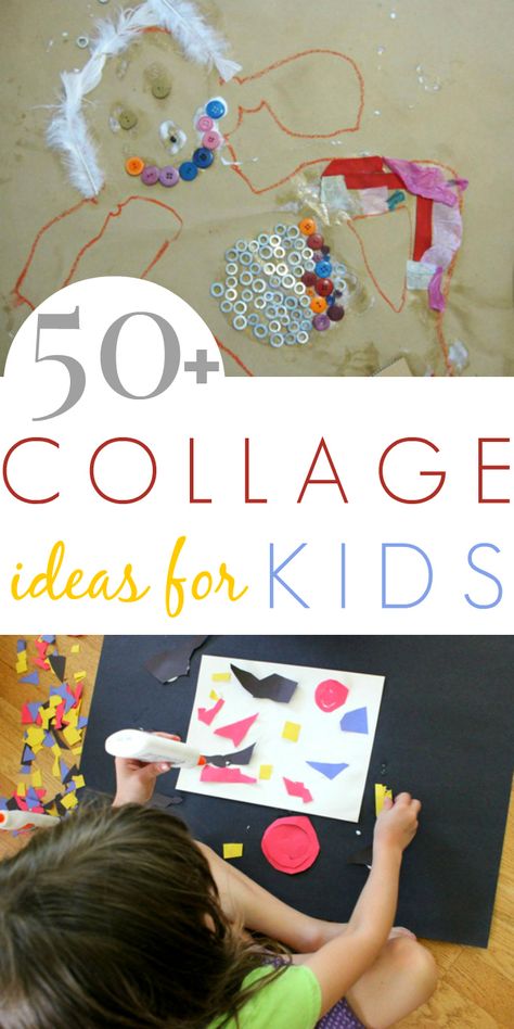 So many fun collage ideas for kids! Collage Ideas For Kids, Art Ideas For Toddlers, Collage Activities, Collage Art Ideas, Crafts Kindergarten, Art Ideas For Kids, Fun Collage, Kids Collage, Preschool Play