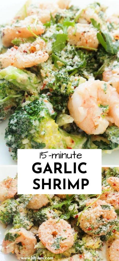 Garlic Shrimp With Broccoli | Keto & Low Carb - Her Highness, Hungry Me Shrimp Keto Recipes, Shrimp With Broccoli, Easy Garlic Shrimp, Broccoli Keto, Low Carb Shrimp Recipes, Gimme Delicious, Keto Shrimp Recipes, Healthy Low Carb Dinners, High Protein Dinner