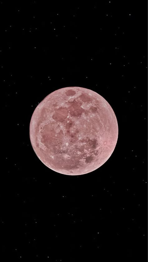 Strawberry Moon Wallpaper, Moon Asthetic Wallpers, Pink Planets Wallpaper, Wallpaper Iphone Moon, Moon Lockscreen, Pink Moon Wallpaper, Iphone Wallpaper Planets, Pink Planet, Color Wallpaper Iphone