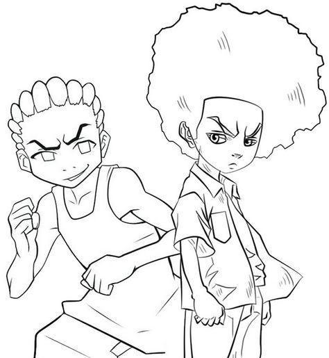 Celebrity Cameo Boondocks Coloring Page Boondocks Drawings, Snake Coloring Pages, The Boondocks, Bee Coloring Pages, Shark Coloring Pages, Abc Coloring Pages, Bear Coloring Pages, Horse Coloring Pages, Bird Coloring Pages