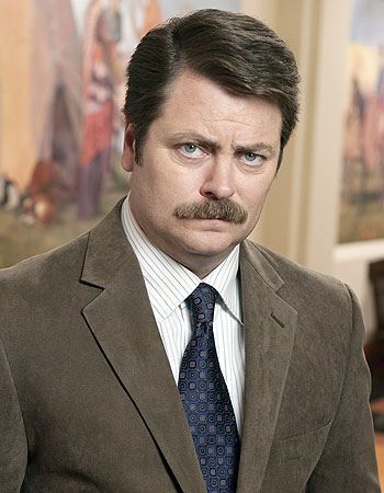 Parks & Recreation w/Ron Swanson Ron Swanson Quotes, Cool Mustaches, Grant Morrison, Nick Offerman, Mustache Styles, Pancho Villa, I Regret Nothing, Ron Swanson, Zz Top