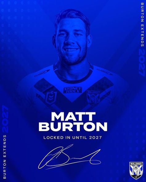 Canterbury-Bankstown Bulldogs on Instagram: "Burton stays at Belmore. 👏 #proudtobeabulldog" Bulldogs Nrl, Nrl Bulldogs, Canterbury Bulldogs, Canterbury, Bulldog, Dogs, On Instagram, Quick Saves, Instagram