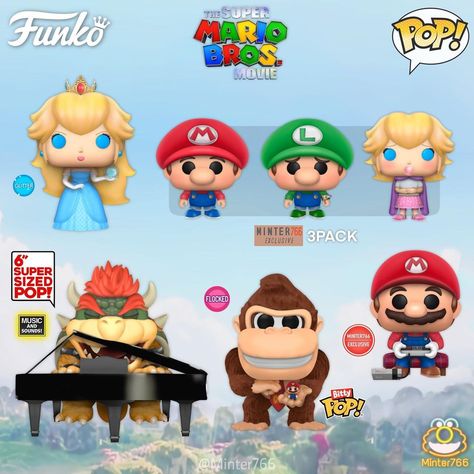 Check out these amazing The Super Mario Bros. Movie Wave 2 Pop! Concepts by @minter_766. #Funko #FunkoPop #collector #Collectors #mario… | Instagram Clay Funko Pop, Super Mario Toys, Mario Toys, The Super Mario Bros Movie, Super Mario Bros Movie, Custom Funko Pop, Custom Funko, Pop Ideas, Mario Luigi