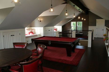 Attic Game Room, Attic Design Ideas, Old Attic, Attic Room Ideas, Attic Bed, Attic Renovation Ideas, Bonus Room Ideas, Attic Doors, Finished Attic