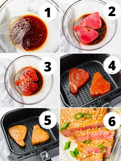 Tuna Fillet Recipes, Cooked Ahi Tuna Recipe, How To Make Tuna Steaks, Ahi Tuna Recipe Baked, Cooking Ahi Tuna Steaks, Easy Ahi Tuna Recipe, Ahi Tuna Recipe Air Fryer, Ahi Tuna Air Fryer, Tuna Air Fryer Recipes