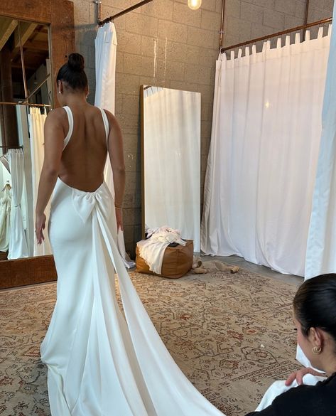 All Posts • Instagram Low Back Fitted Wedding Dress, Fitted Wedding Dress With Train, Wedding Dresses Backless, Wedding Dress Backless, Wedding Silhouette, Spine Tattoo, Future Wedding Plans, Fitted Wedding Dress, Backless Wedding Dress