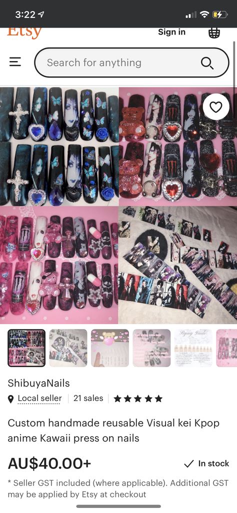 Visual Kei Nails, Long Acrylic, Long Acrylic Nails, Visual Kei, Press On Nails, Acrylic Nails, How To Apply, Nails, Quick Saves