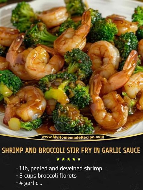 Bariatric Easy Recipes | Shrimp and Broccoli Stir Fry in Garlic Sauce | Facebook Shrimp Meals, Recipes Shrimp, Homemade Sauce Recipes, Shrimp And Broccoli, Better Than Takeout, Chinese Cooking Recipes, Broccoli Stir Fry, Shrimp Recipes For Dinner, Easy Chinese Recipes