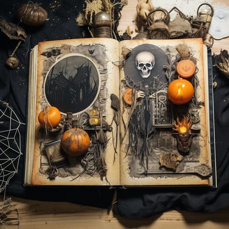 Halloween Junk Journal Ideas Junk Journal Halloween, Gothic Junk Journal Ideas, Witch Junk Journal Ideas, Witch Junk Journal, Halloween Junk Journal Ideas, Halloween Junk Journal, Halloween Journal Ideas, Halloween Mini Albums, Scary Clowns