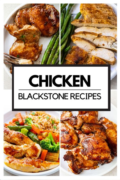 Flat Grill Chicken Recipes, Blackstone Griddle Chicken Recipes Dinners, Black Stone Recipes Chicken, Blackstone Easter Recipes, Chicken Stir Fry On Blackstone Griddle, Fried Chicken On Blackstone Griddle, Blackstone Barbecue Chicken, Chicken And Potatoes On Blackstone, Black Stone Grilled Chicken