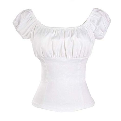 Amashz White Women Rockabilly Pinup Peasant Top Off Shoulder Sexy Shirt at Amazon Women’s Clothing store: Dorothy Costume, White Peasant Top, Rockabilly Pinup, Rockabilly Outfits, Aesthetic Outfit Ideas, Peasant Top, Peasant Tops, Dream Clothes, Amazon Women