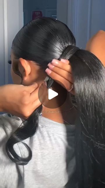 How To Do A High Ponytail With Weave, Ponytail Hair For Wedding, Ponytails Wedding Hairstyles, Human Hair Hairstyles, Simple Hairstyles For Black Hair, Ponytail Lace Front Wigs, 4c Slick Back Ponytail With Weave, Ponytails With Weave For Black Women, Ponytail Added Hair