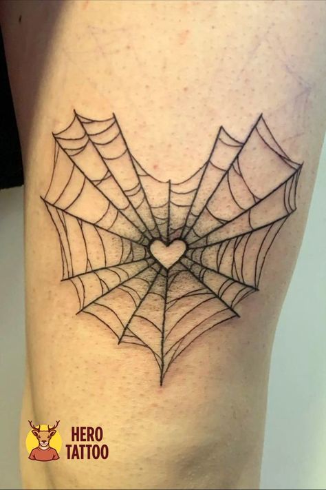 Heart Tattoo Designs Creative, Can You Feel My Heart Tattoo, Heart Web Tattoo, Spider Web Heart Tattoo, Web Heart Tattoo, Dark Heart Tattoo, Spiderweb Heart Tattoo, Heart Spiderweb Tattoo, Heart Spider Web