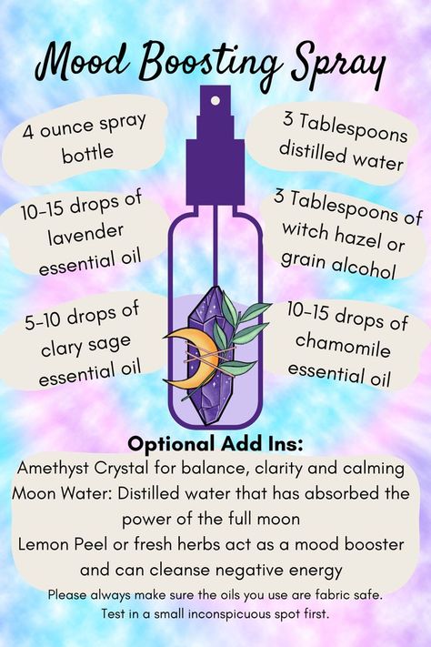 Diy Aura Spray, Room Cleansing Spray Witchcraft, Moon Water Cleansing Spray, Essential Oils Spells, Oils For Cleansing Energy, Witchy Room Spray, How To Make Cleansing Spray Witchcraft, How To Make Room Spray Essential Oils, Essential Oils Magick