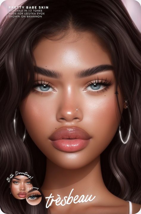 🌺 PRETTY BABE SKIN @THE FIFTY Sims 4 Ideas Characters, The Sims 4 Skin Details Patreon, Birthmark Sims 4 Cc, Natural Lips Sims 4 Cc, Sims 4 Face Features Cc, Sims 4 Cc Skin Details Realistic Female, Face Overlay Sims 4 Cc, Two Toned Lips Sims 4 Cc, Second Life Head