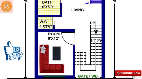 18x45 House Plan, New House Plans, Home Repairs, New Video, House Plan, House Plans, House Design, How To Plan, Quick Saves