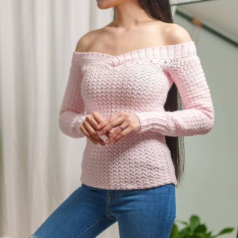 Crochet Videos Tutorials, Modern Crochet, Crochet Top Pattern, Crochet Videos, Jacket Pattern, Off The Shoulder Top, Winter Sweaters, Top Pattern, Crochet Designs