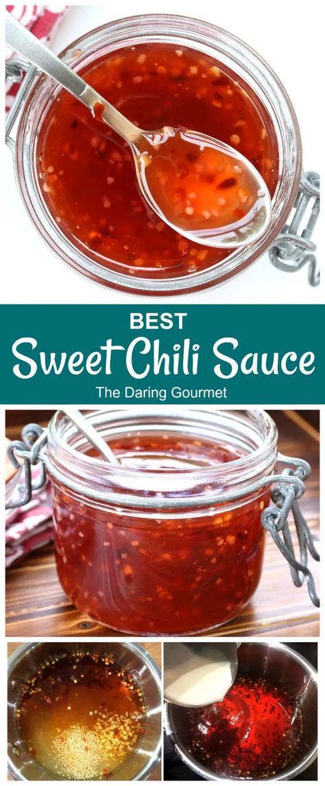 BEST Sweet Chili Sauce Thai Sweet Chili Sauce Recipe, Homemade Sweet Chili Sauce, Sweet Chili Sauce Recipe, Chili Sauce Recipe, Sweet Chilli Sauce, Sweet Chili Sauce, Sweet Chilli, Chilli Sauce, Hot Fudge