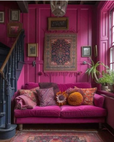 Pink Maximalist, Foyer Closet, Maximalist Decor, Boho Decor, Entryway, Pink