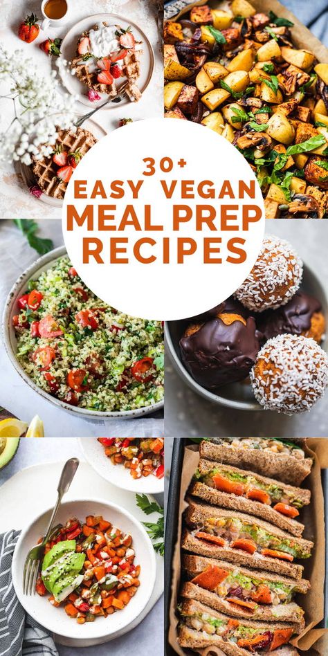 Easy Vegan Meal Prep, Vegan Meal Prep Recipes, Healthy Earth, Meal Prep Snacks, Veg Food, Meal Prep Recipes, Plant Based Cookbook, Clean Eating Meal Plan, Diy Treats