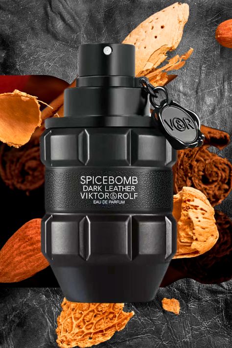 Spicebomb Dark Leather by Viktor&Rolf is a Leather fragrance for men. This is a new fragrance. Spicebomb Dark Leather was launched in 2024. Top notes are Nutmeg and Black Pepper; middle notes are Cinnamon and Frankincense; base notes are Black Leather and Tobacco. Spicebomb Perfume, Winter Fragrance, Viktor Rolf, Viktor & Rolf, Luxury Fragrance, Signature Scent, Mens Fragrance, Modern Man, The Modern