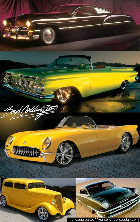 Car-building legend the late Boyd Coddington,  Boyd has built some of the sweetest hot rods in existence and is world renowned for his custom hot rods Custom Hot Rods, Boyd Coddington, Custom Rods, Classic Hot Rod, Cool Vans, 1957 Chevrolet, Foose, Car For Sale, Pedal Cars