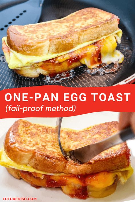 One Pan Egg Toast Sandwich, Breakfast Toaster Sandwiches, Egg In Hole Toast, Toasted Breakfast Sandwich, One Pan Egg Toast, Texas Toast Breakfast Sandwich, French Toast Egg Sandwich, Best Toast Recipes, Bacon And Egg Recipes