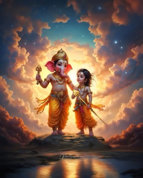 Divine Brothers 💗 In the bond between Ganesha and Murugan, we find the essence of brotherly love—one of wisdom and valor, united by an unbreakable devotion to each other, where strength is found not in competition but in the harmony of their hearts. Don’t repost without permission ©️ All rights Reserved #aiart #ganesha #karthikeya #murugan #vinayagar #ganeshchaturthi #art #divine #aiportrait #aiportraits #cute #portraitxai #themedphotoshoot #photography #aiposters Lord Ganesha And Murugan Hd Wallpaper, Murugan And Ganesha Wallpaper, Vinayagar Hd Wallpaper, Ganesha And Murugan, Lord Murugan Hd Wallpaper 4k, Murugan Hd Wallpaper, Baby Murugan Paintings, Baby Murugan, Murugan Images