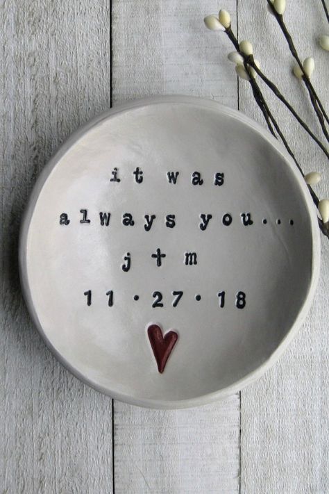 9th Wedding Anniversary Gift Ideas It Was Always You Pottery Bowl By elmstudiosonline Pottery Gift Ideas For Him, Pottery Anniversary Gift For Him, 9 Year Wedding Anniversary Gifts For Him, 9th Wedding Anniversary Gifts For Him, Ceramic Gifts For Boyfriend, Wedding Ceramics Gift Ideas, Pottery For Boyfriend, 9 Year Anniversary Gift Ideas For Him, Clay Ideas For Boyfriend